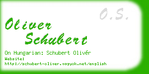 oliver schubert business card